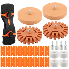Yonderfume front packaging showing four rubber eraser wheels and adapter, fast adhesive removal