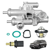Yongtoparts front view of aluminium thermostat housing showing fitment and durability benefit