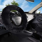 Yontree front view showing steering wheel cover on packaging and benefit of premium look
