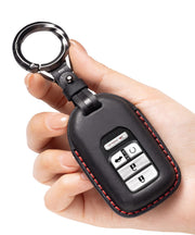 YONUFI front view leather key fob cover showing elegant protection
