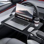 YONZEE steering wheel desk front view showing stable surface and stylish finish