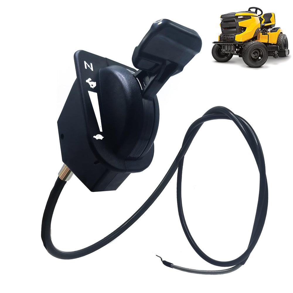 YOPADE throttle cable front view showing complete assembly and fitment benefit
