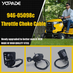 YOPADE throttle cable installed on mower delivering restored throttle control