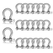 YOUNTHYE front view of 20 stainless D shackles showing full kit durability