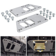 Yoursme front view adapter plates showing bolt pattern and fit benefit