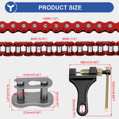 YOXUFA chain breaker tool in hand demonstrating easy link removal and custom length benefit