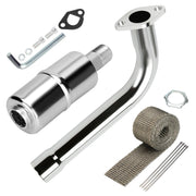 YOXUFA front view exhaust muffler showing durable build and easy fit