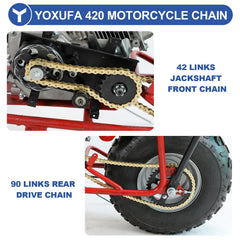 YOXUFA gold chain close-up highlighting durable forged links