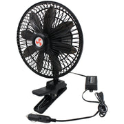 YQSIYU front view of clip fan showing compact design and controls, ideal for cars