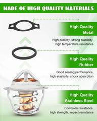 YUANTUO thermostat installed in engine assembly illustrating direct-fit installation benefit