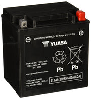 Yuasa YIX30L front view showing label and ready-to-install performance