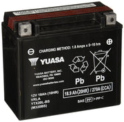 Yuasa YUAM320BS front view showing compact case and terminals for easy replacement