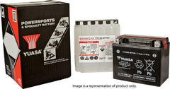 Yuasa battery with included acid pack ready for activation, improving shelf life and safe transport