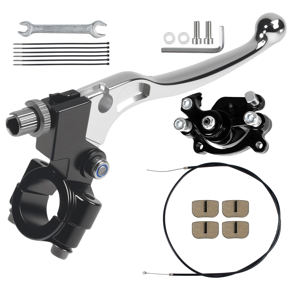 YUEARN kit front packaging showing all included brake components and benefit of complete replacement
