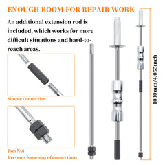 Yuesstloo extension rod detail showing extra reach for deep wheel wells