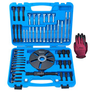 Yuesstloo open case showing organized 59-piece puller kit and easy transport benefit