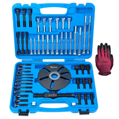 Yuesstloo open case showing organized 59-piece puller kit and easy transport benefit