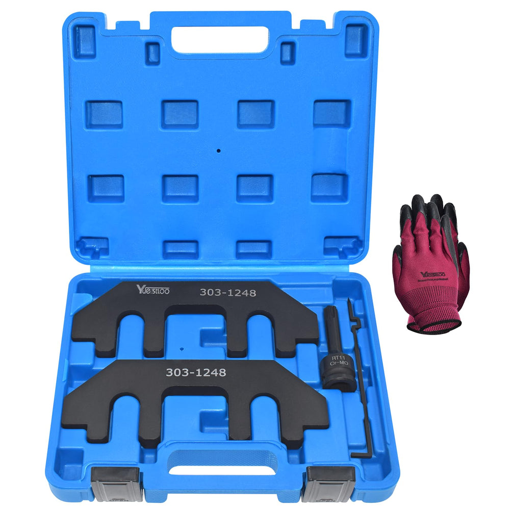 Yuesstloo front view of complete camshaft holding kit showing organized case and tools for quick access