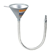 Yuesstloo front view steel funnel showing full length and durable build for precise pours