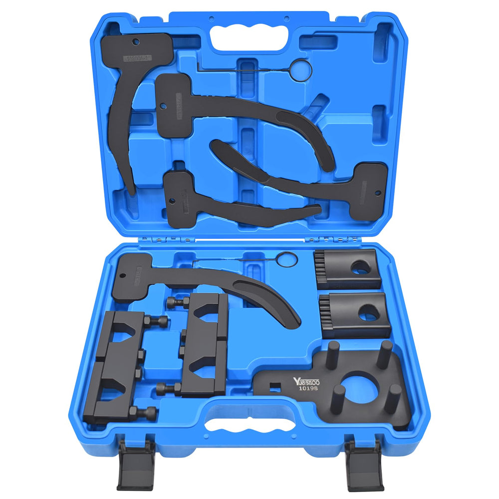 Yuesstloo front view of tool kit case showing organized storage and portability