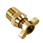 YUFUQIDA brass petcock front view showing durable finish and quick drain benefit