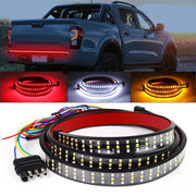 YUGUANG tailgate lightbar front view showing full-width visibility benefit
