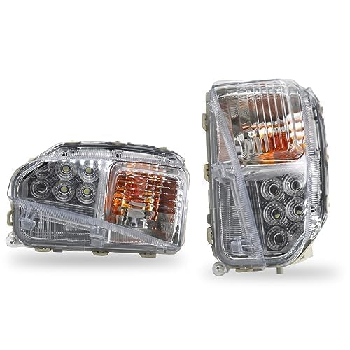 Yunnergo front pair packaging showing complete fog lamp set and benefits