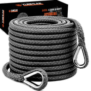 YUNPEAK front view of 50ft winch extension showing length and labeling, reliable reach