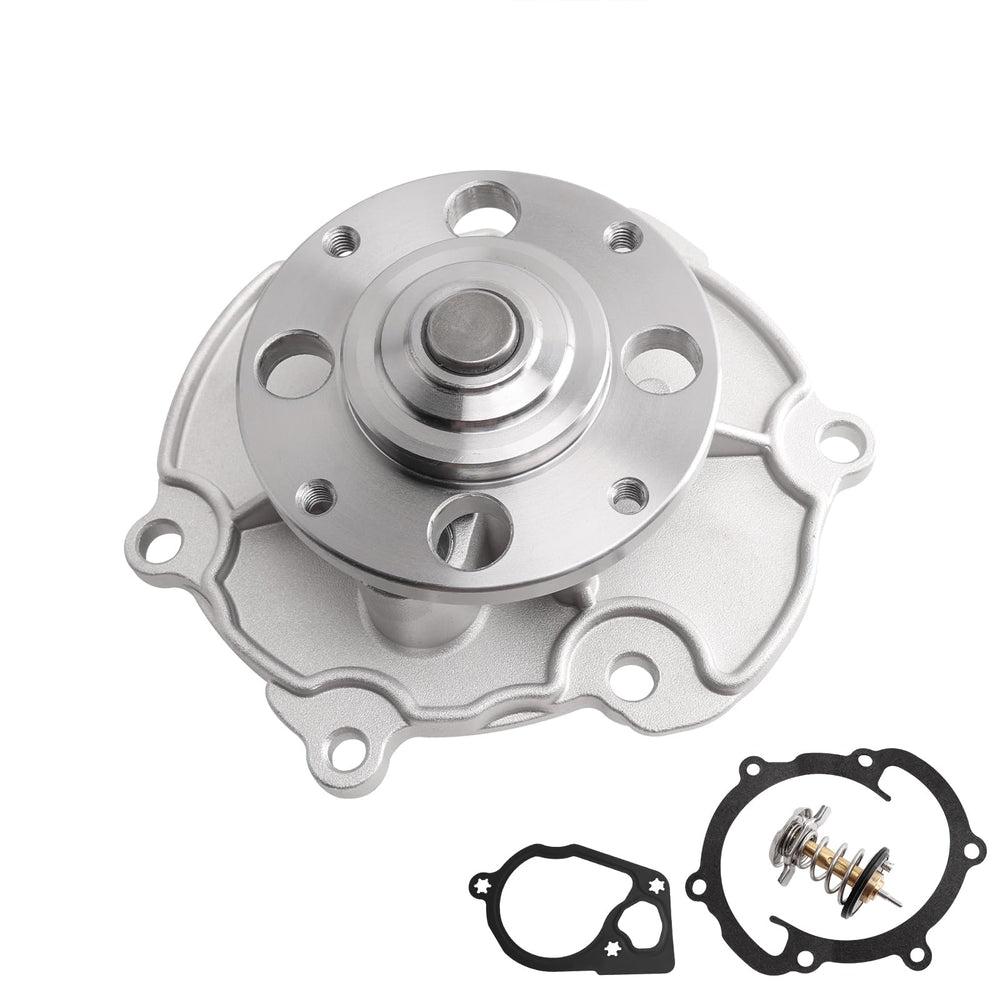 YWPXMY water pump and thermostat front view showing fitment and reliable replacement benefit