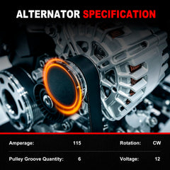 YYHHZZ alternator side mounting points for direct OEM replacement