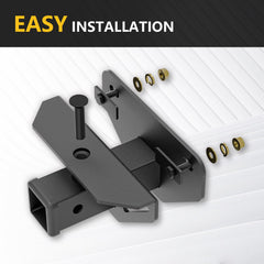 YZONA hitch installed on Ram 1500 rear demonstrating factory-style fit