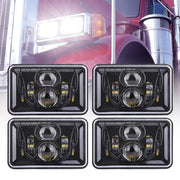 Z-OFFROAD front view of 4x6 LED headlight showing fit and finish for durability