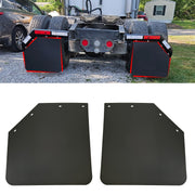 ZANURA front view of 24x24 mud flaps showing full coverage and protection