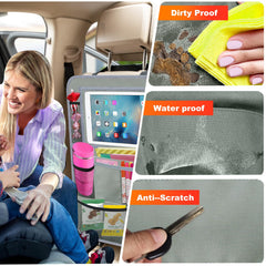 Zecirl transparent tablet pocket showing screen visibility and safe in-seat viewing
