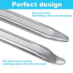 Zepkouel curved end detail showing bead-hold design for safer tire removal