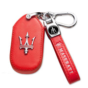 ZERAL front view key fob case showing neat leather finish and stylish look benefit protection