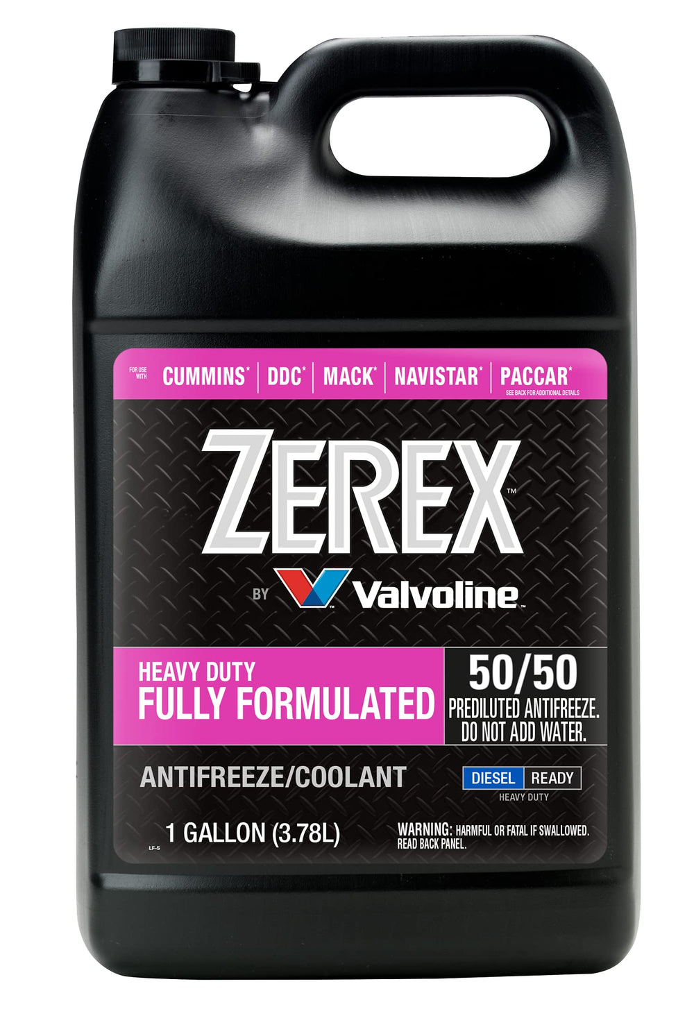 Zerex front label on one-gallon jug showing product name and ready-to-use benefit