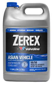 Zerex front label on one-gallon bottle showing brand and ready-to-use benefit