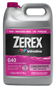 Zerex front label clearly showing product name and gallon size for easy identification