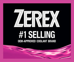 Zerex being poured into radiator filler demonstrating quick, no-mix installation