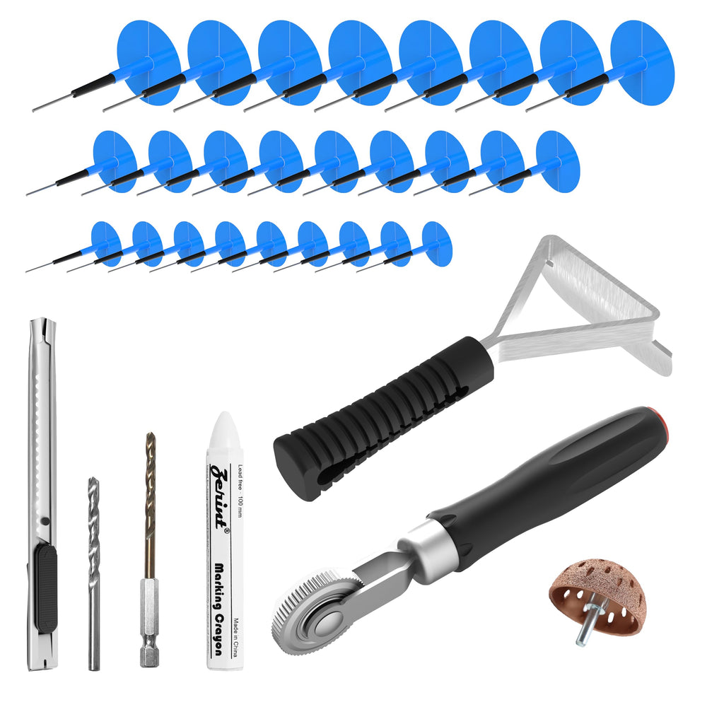ZERINT kit front view with tools and plugs for immediate roadside repair