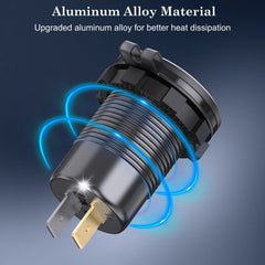 Zhaobeimao USB ports closeup illustrating PD and QC fast-charge convenience