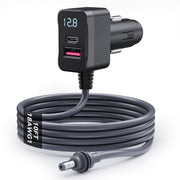 Zhaumim front view of Starlink Mini car adapter showing durable housing and connector for reliable power
