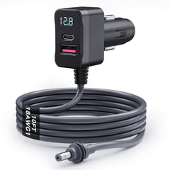 Zhaumim front view of Starlink Mini car adapter showing durable housing and connector for reliable power