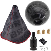 ZhengSheng front view of shift boot and round carbon fiber knob showcasing upgrade