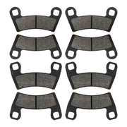 ZICOO front and rear brake pads packaged, showing complete replacement set and fitment benefit