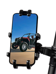 ZIDIYORUO front clamp view showing solid aluminum bracket and secure hold benefit