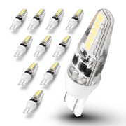 Ziomitus front view of the 10-pack T10 bulbs showing compact packaging and value