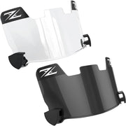 ZIXIOYS front view of clear and black visors showing dual tint benefits