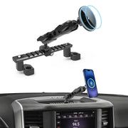 ZKJAYOE front dashboard mount installed in RAM showing clean OEM look and secure hold